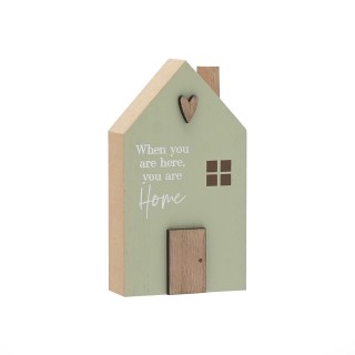 لوحة على شكل منزل صغير" عندما تكون هنا ، انت في المنزل "