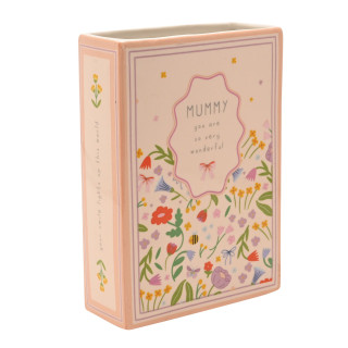 مزهرية على شكل كتاب - "أمي أنتِ رائعة جداً"