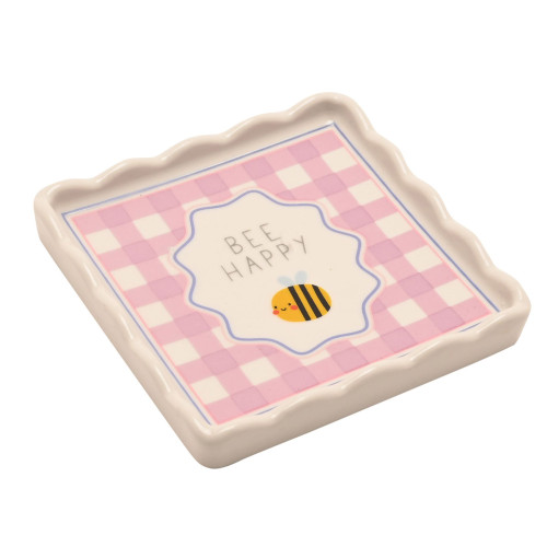 طبق حلي  - "BEE HAPPY"