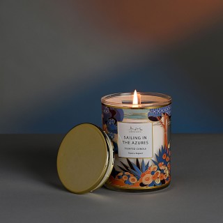 شمعة معطرة بفتيلة واحدة – عبير نباتي استوائي – الإبحار في الأزور – 227 غرام