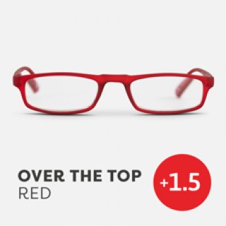 نظارات قراءة سهلة - Over The Top حمراء +1.5(U)