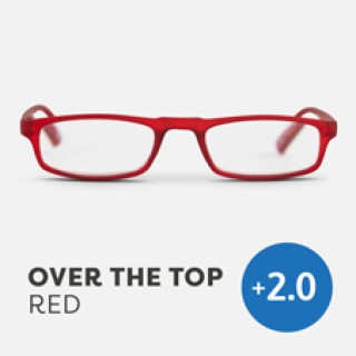 نظارات قراءة سهلة - Over The Top حمراء +2.0 (U)