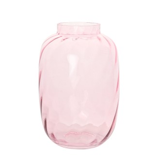 مزهرية زجاجية ملونة مصنوعة يدويًا - اللون الوردي