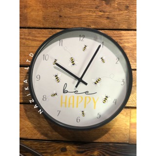 ساعة حائط دائرية شعار 30 سم Bee Happy 