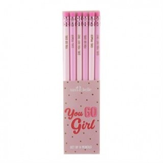 مجموعة 6 أقلام رصاص - قوة الفتيات 