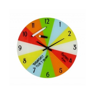 ساعة جدار زجاجية للاطفال لتنظيم الوقت
