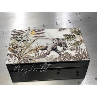 صندوق فنتج اكسسوارات بطبعة أدغال فيل 